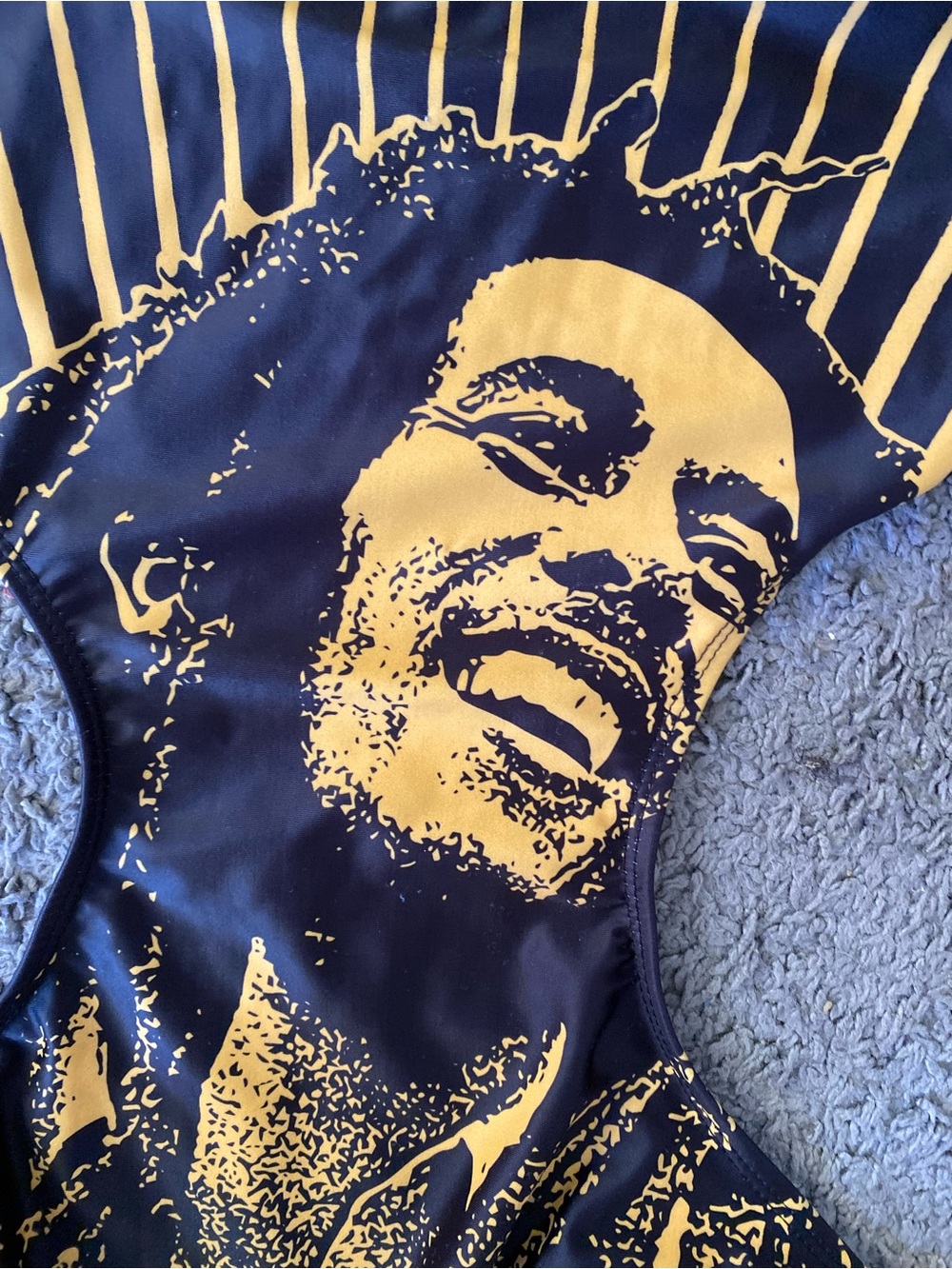 Exclusive Bob Marley Women’s size Large& Yellow Rasta Graphic One-Piece Swimsuit - Picture 3 of 8